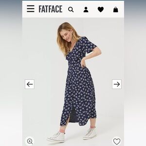NWT FatFace midi length dress w/ daisy pattern